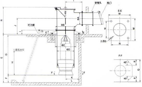 鋼制井筒式安裝及尺寸